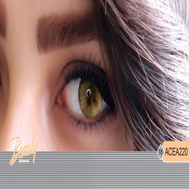 لنز چشم بیوتی شماره 18 مدل ACEA220 رنگ خاکستری عسلی روشن