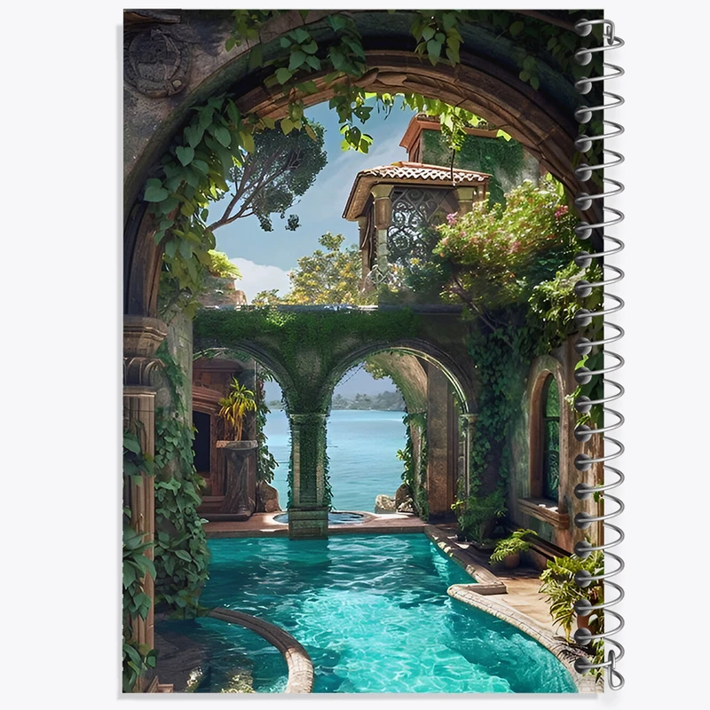 دفتر نقاشی 50 برگ خندالو طرح خانه و دریا کد F6353