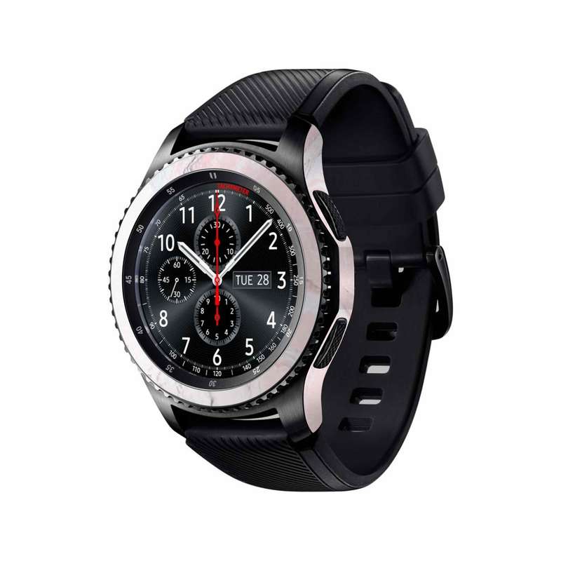 برچسب ماهوت طرح Blanco-Pink-Marble مناسب برای ساعت هوشمند سامسونگ Galaxy Gear S3 Frontier