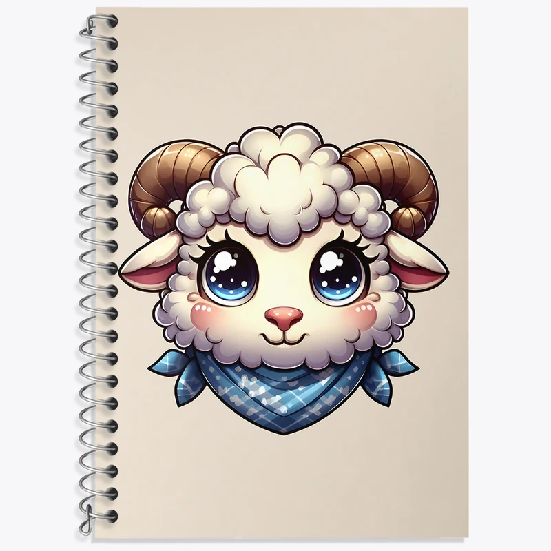 دفتر نت موسیقی 50 برگ خندالو طرح قوچ بامزه کد N5936