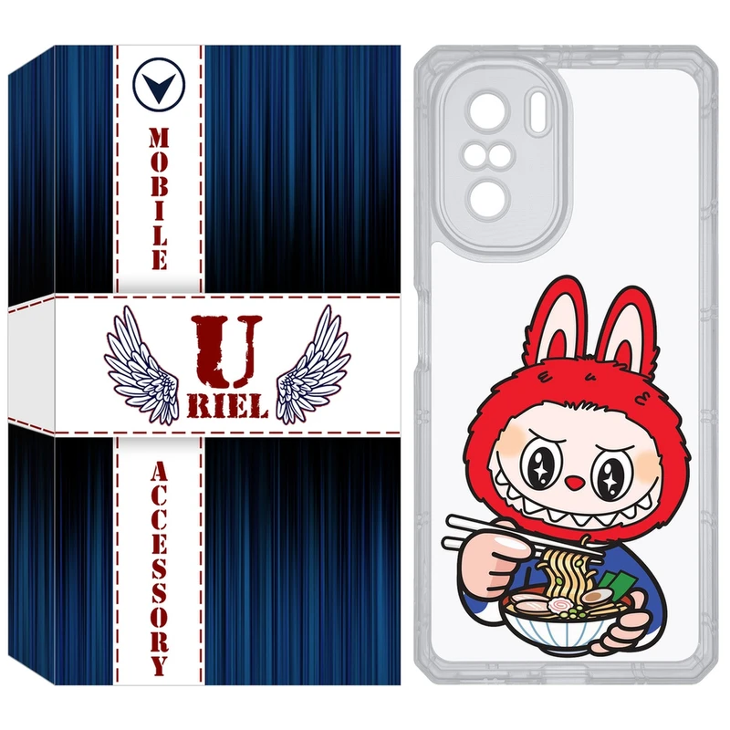 کاور یوریل مدل Clear کد 117 طرح لبوبو Labubu مناسب برای گوشی موبایل شیائومی Poco F3 / Redmi K40 / Mi 11i