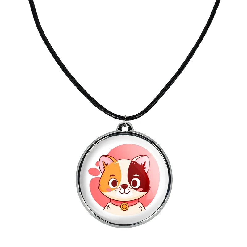 گردنبند خندالو مدل گربه حیوانات بامزه کد 3716237163