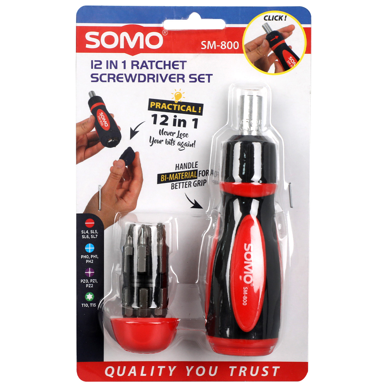 کیت پیچ گوشتی سومو مدل SM800 بسته 12عددی