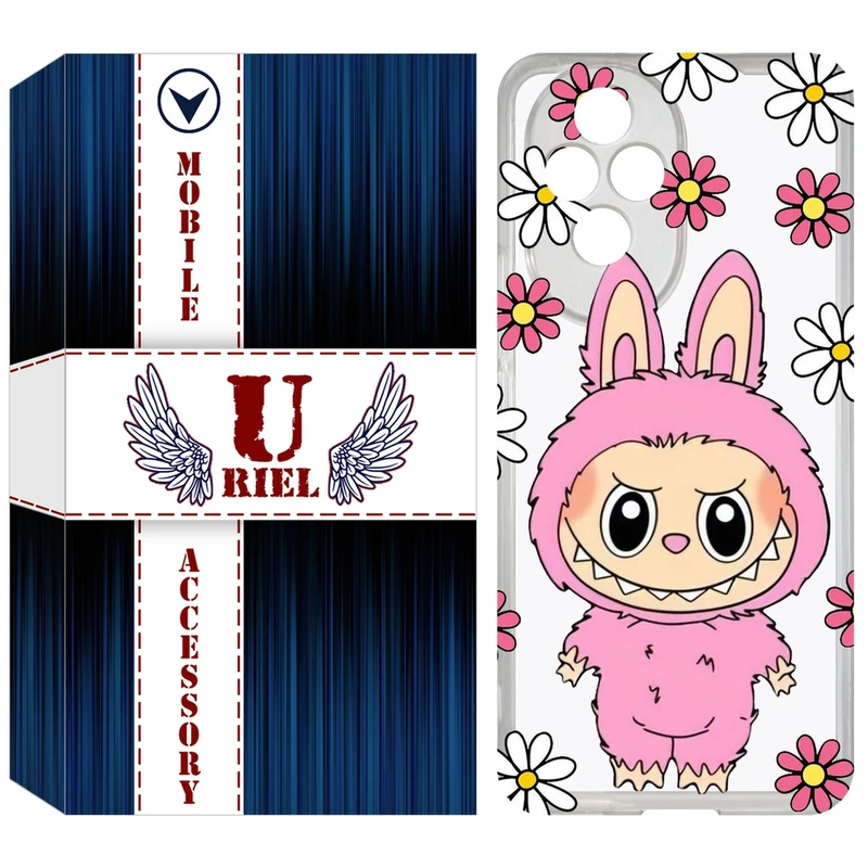 کاور یوریل مدل Clear کد 106 طرح لبوبو Labubu مناسب برای گوشی موبایل آنر 200