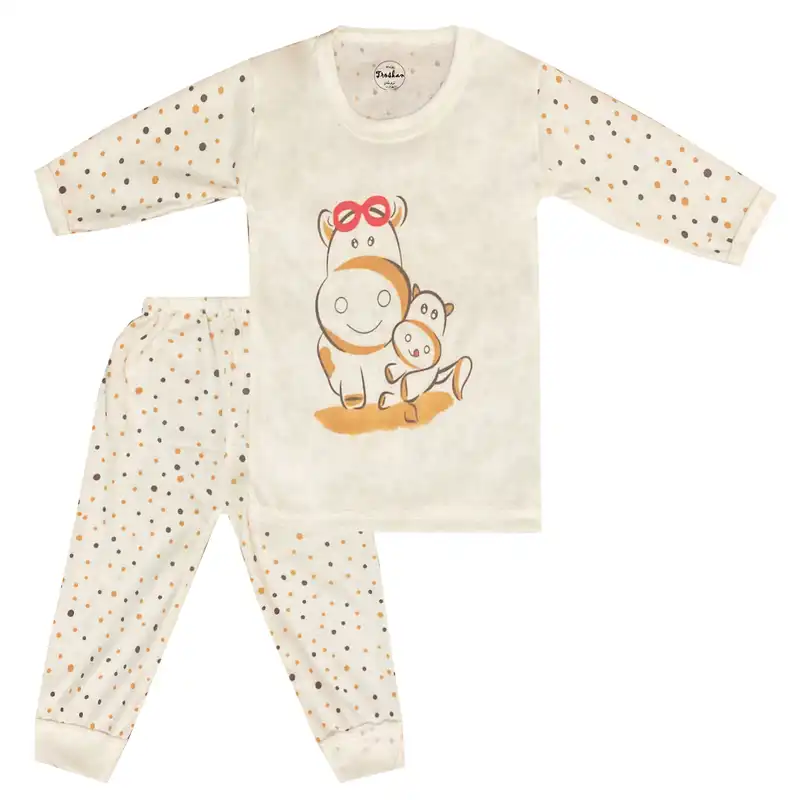 ست تی شرت و شلوار نوزادی تروسکان مدل خرس کوچولو