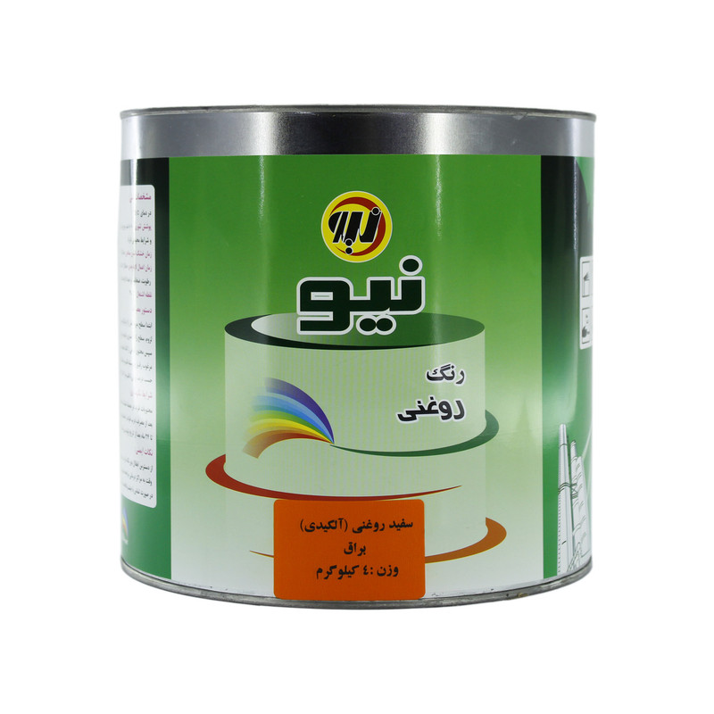 رنگ سفید روغنی نیوفام کد 9010 وزن 4 کیلو گرم