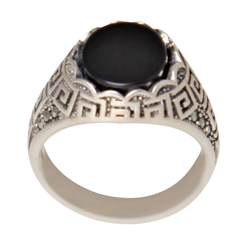 انگشتر نقره مردانه مدل عقیق کد AM_2271