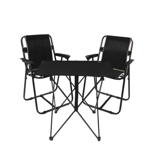 میز و صندلی تاشو سفری تکسپود مدل تسمه دار بسته 3 عددی