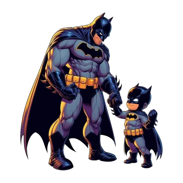 استیکر پارچه و لباس پاد آفرین مدل بتمن کد 1298