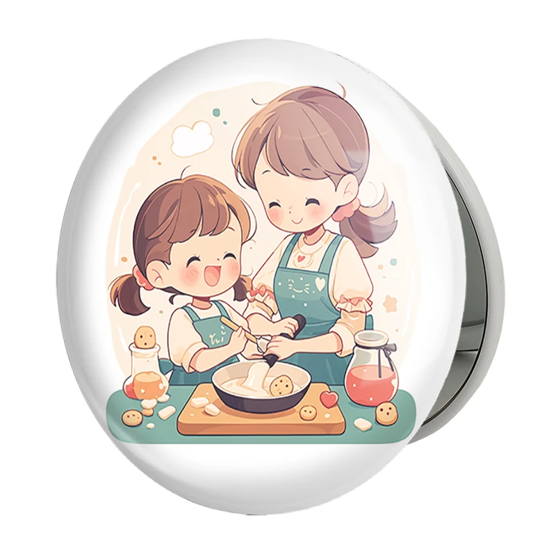 آینه جیبی خندالو طرح کیک و شیرینی پزی مدل تاشو کد 36663