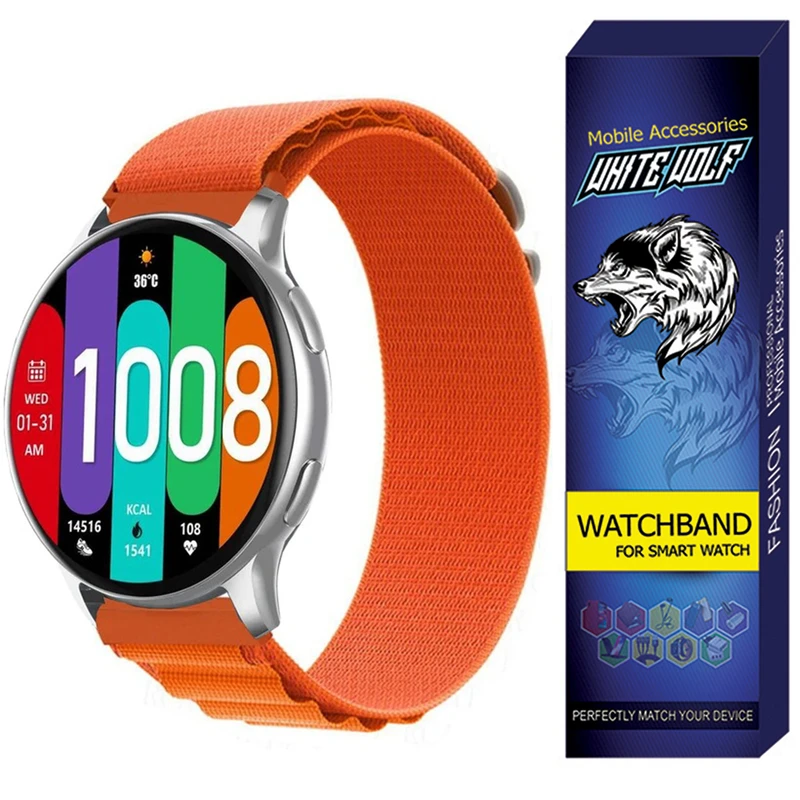 بند وایت ولف مدل WB-Alpine مناسب برای ساعت هوشمند گلوریمی GR1 / 22mm