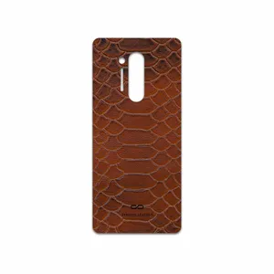 MAHOOT Brown-Snake-Leather Cover Sticker for OnePlus 8 Pro