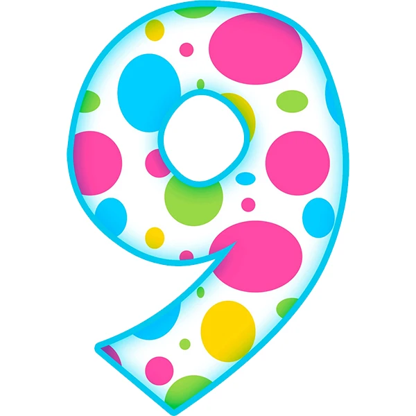 استیکر پارچه و لباس پاد آفرین طرح عدد 9 کد 4717