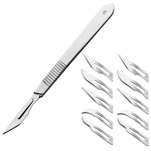 دسته تیغ جراحی  مدل SQWR شماره 3 به همراه تیغ استریل  کد SKJTRE002369  بسته 11 عددی