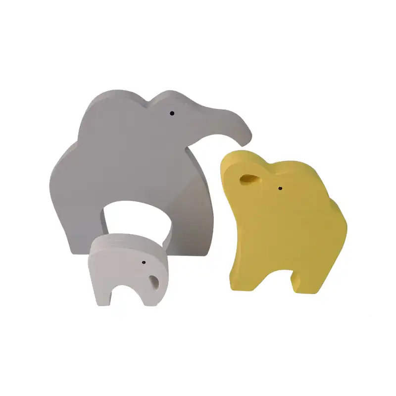 اسباب بازی چوبی طرح پازل فیل خانواده مدل MKT03-H