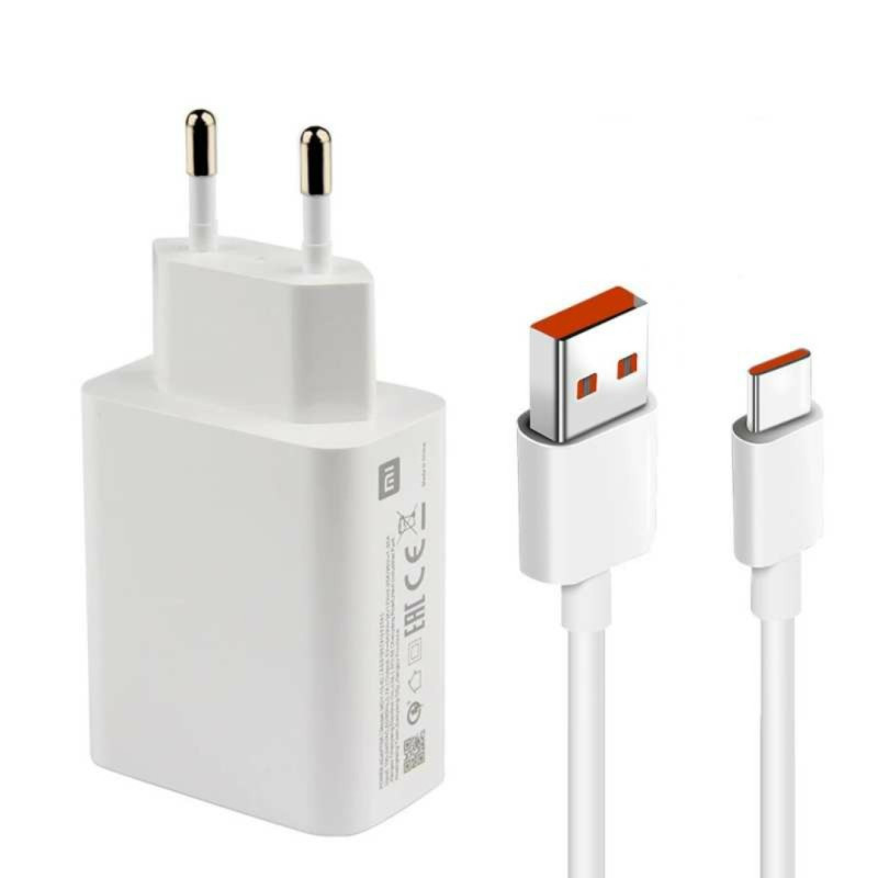 شارژر دیواری شیائومی کد 33 به همراه کابل تبدیل USB-C