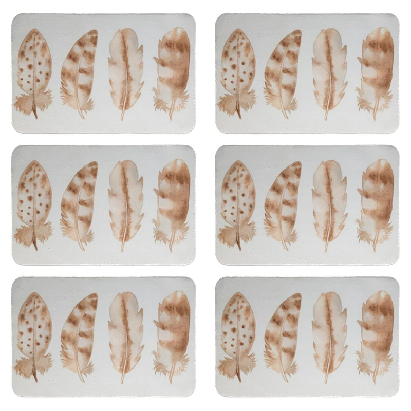 زیربشقابی طرح پر کد 8207 بسته 6 عددی