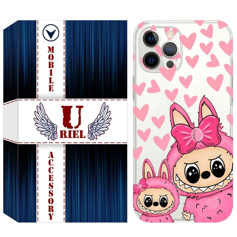 کاور یوریل مدل Clear کد 105 طرح لبوبو Labubu مناسب برای گوشی موبایل اپل iPhone 13 Pro