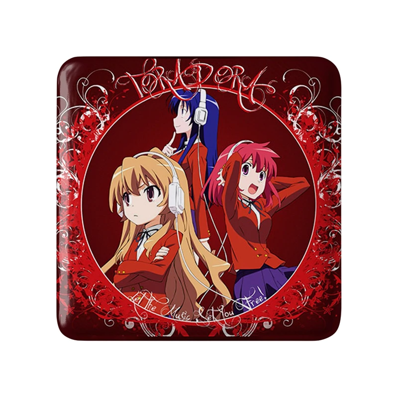 مگنت خندالو طرح تایگا، مینوری و آمی انیمه تورادورا مدل مربعی کد 32506