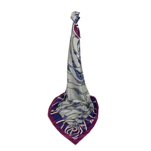 روسری زنانه مدل ابریشم گل درشت