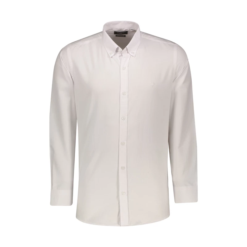 پیراهن آستین بلند مردانه دیورسو مدل آکسفورد رنگ سفید