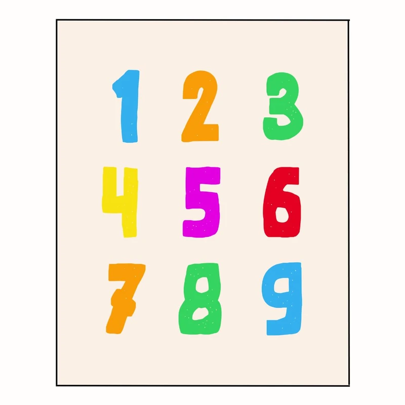 پوستر مدل اعداد ریاضِی