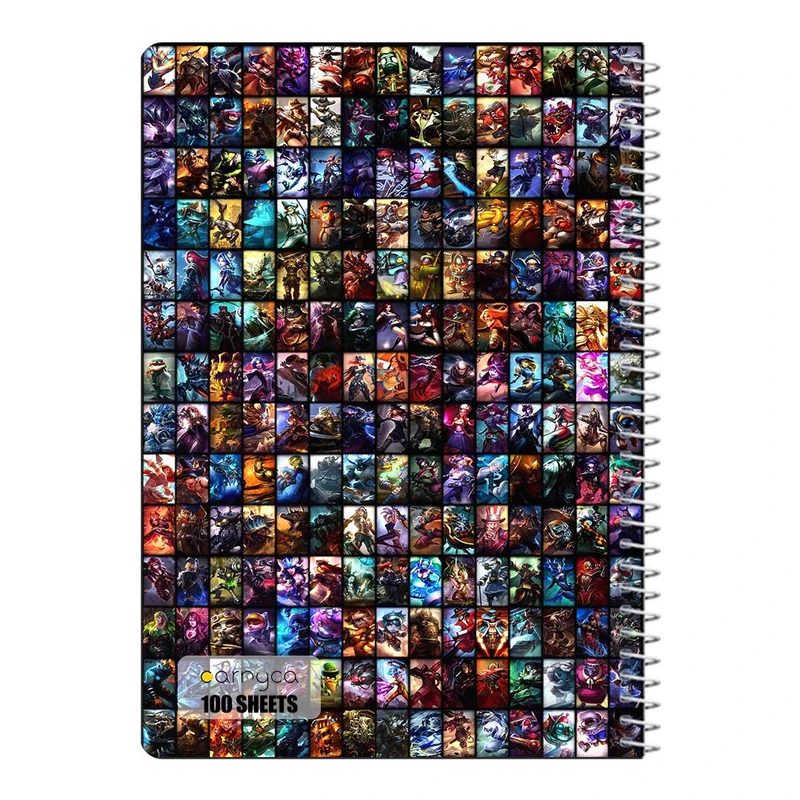 دفتر مشق 100 برگ سیمی کارنیکا طرح لیگ افسانه ها League of Legends کد 79757
