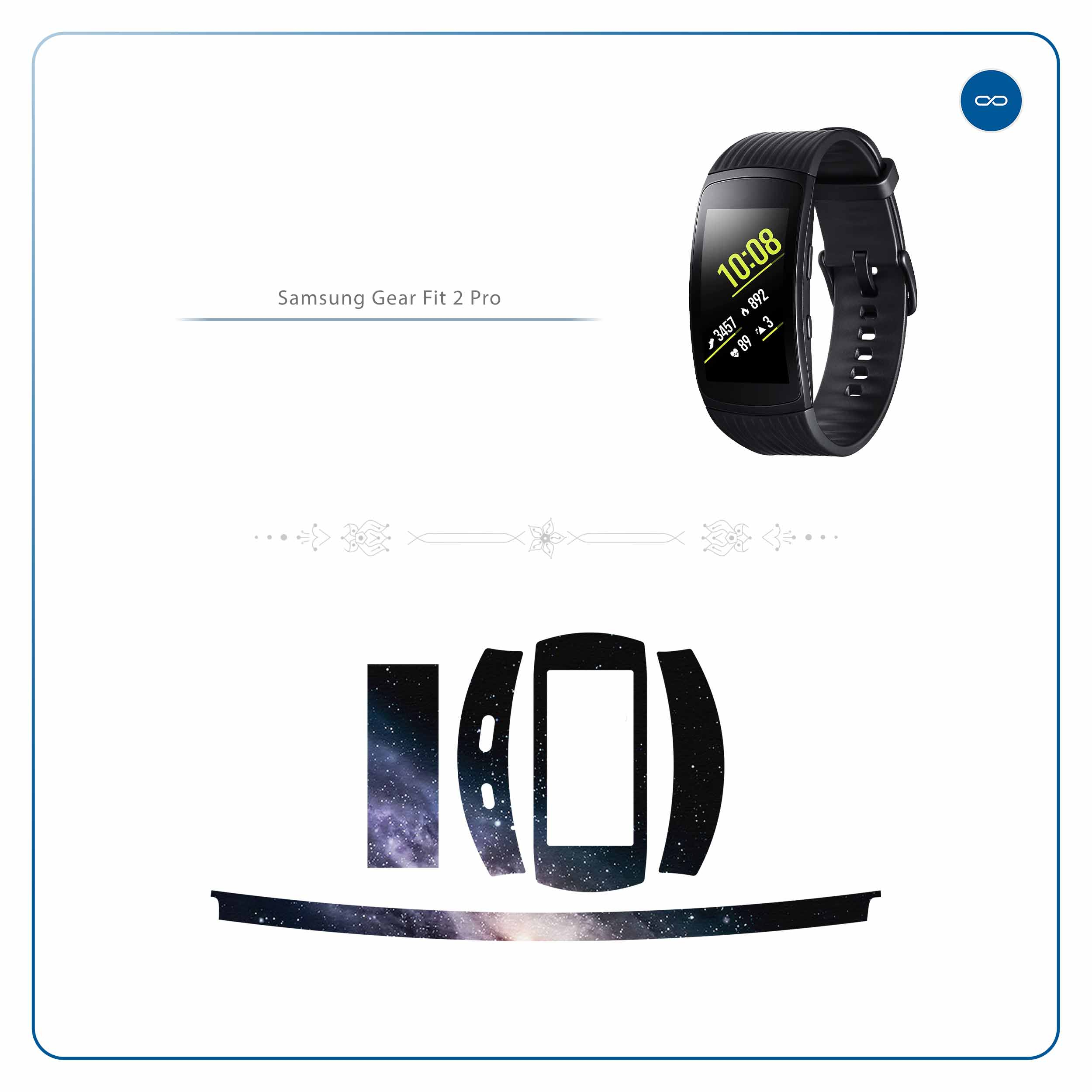 برچسب ماهوت طرح Universe-by-NASA-3 مناسب برای ساعت هوشمند سامسونگ Galaxy Gear Fit 2 Pro