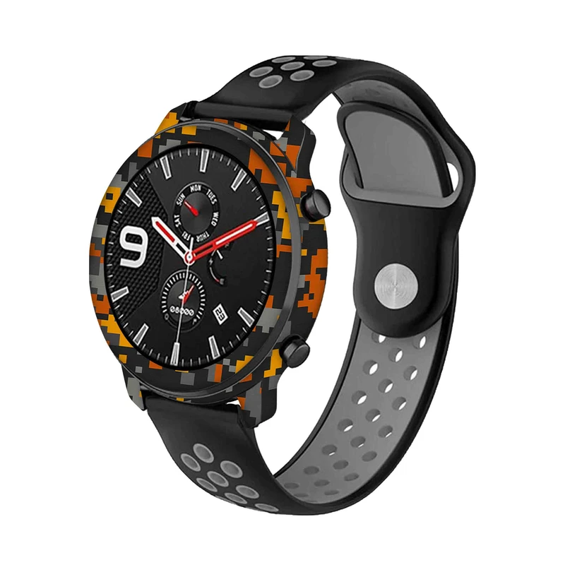  برچسب ماهوت طرح Army-Autumn-pixel مناسب برای ساعت هوشمند شیائومی Amazfit GTR 47mm