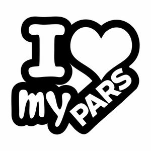 برچسب بدنه خودرو ماتریسیو طرح ماشین پارس I Love My کد M210