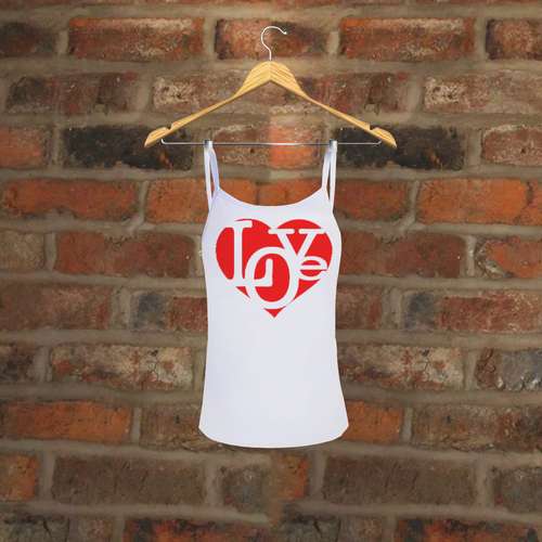 تاپ زنانه طرح hart & love کد AS146