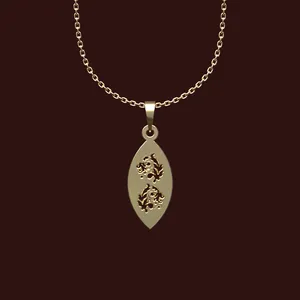 گردنبند طلا 18 عیار زنانه مدوپد مدل هندسی کد W2-1-1029