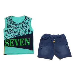 ست تاپ و شلوارک پسرانه مدل seven کد 1186