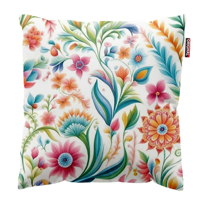 کوسن پاد آفرین طرح گل کد 1667 سایز 30*30 سانتی متر