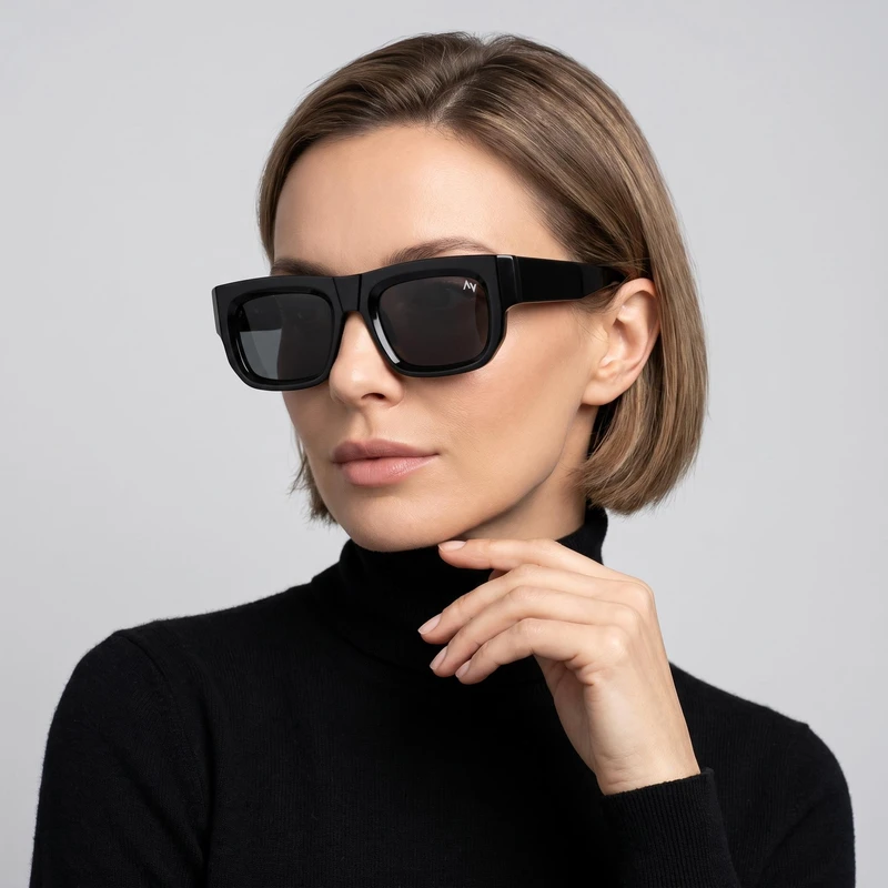 عینک آفتابی مستطیلی آلبرت وگ مدل S31111C1 Acetate Avantgarde Visionary