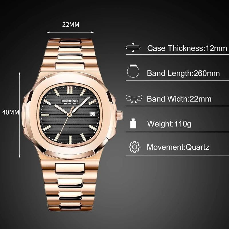 ساعت مچی عقربه‌ای مردانه کوارتز بین باند مدل کلاسیک