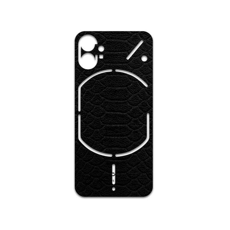 برچسب پوششی ماهوت مدل Black-Snake-Leather مناسب برای گوشی موبایل ناتینگ Phone 1