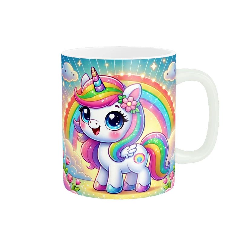 ماگ پاد آفرین مدل فانتزی طرح کارتونی تک شاخ یونیکورن کیوت کد p11891