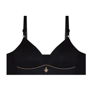 سوتین اسفنجی زنانه مدل بدون فنر نگین دار کاپ B کد 55696