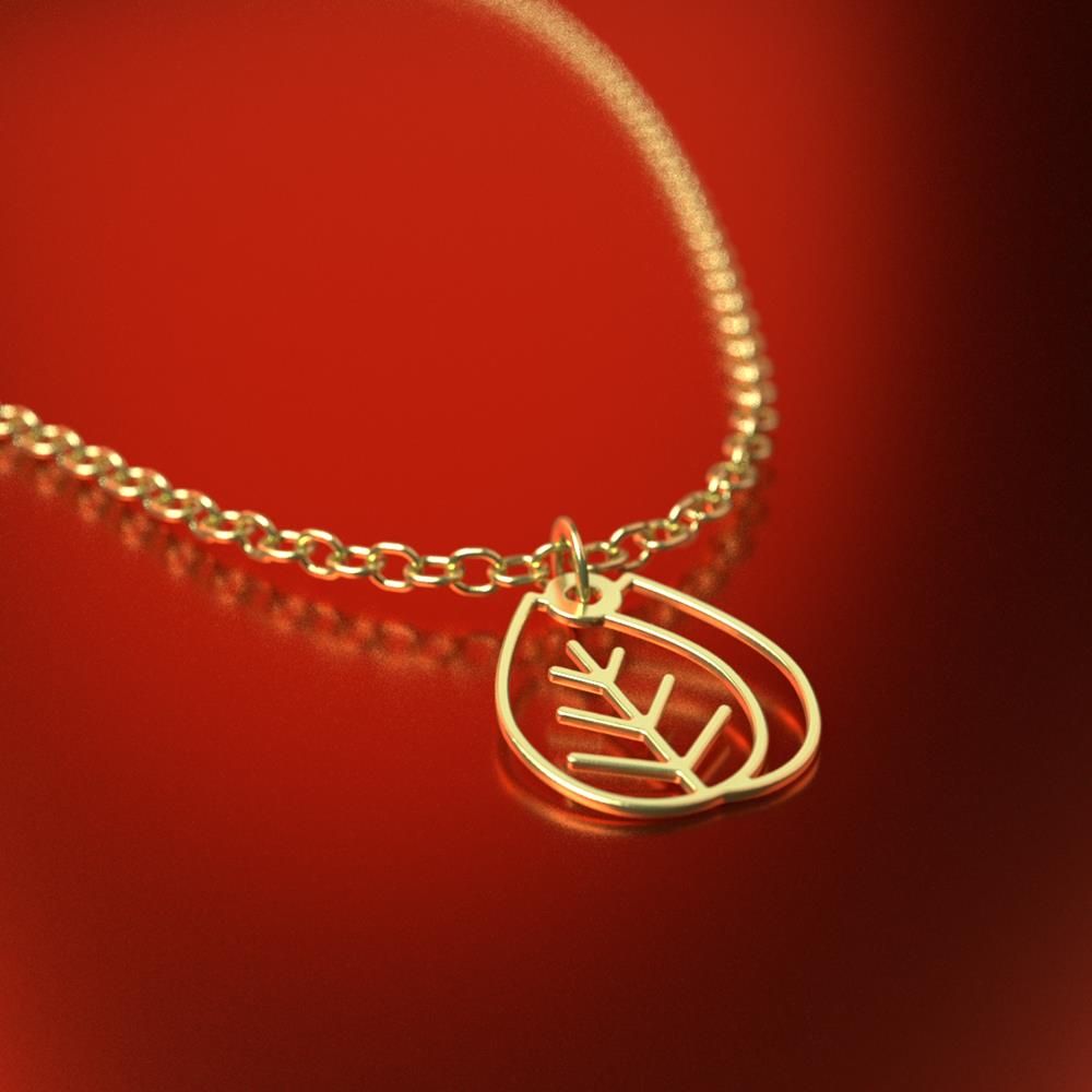 گردنبند طلا 18 عیار زنانه مدوپد مدل برگ کد RNA16026 -  - 5