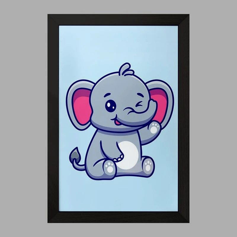 تابلو خندالو مدل  حیوانات بامزه فیل کد 25442