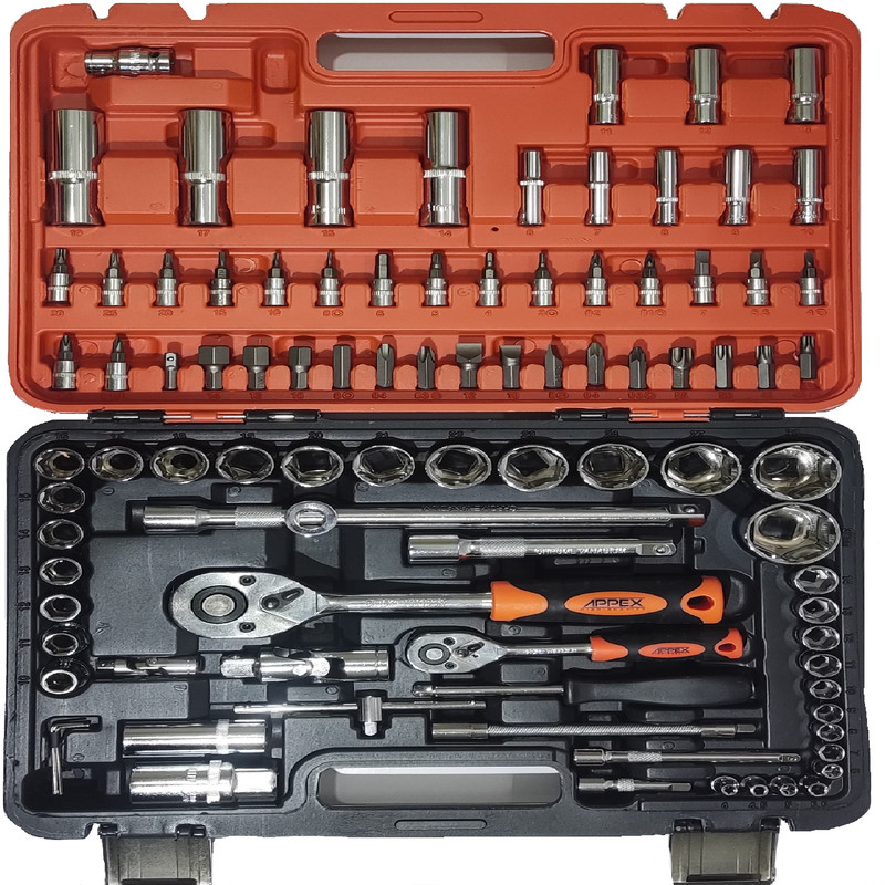 آچار بکس اپکس مدل APX-1594 مجموعه 94 عددی آچار بکس اپکس مدل APX-1594 مجموعه 94 عددی