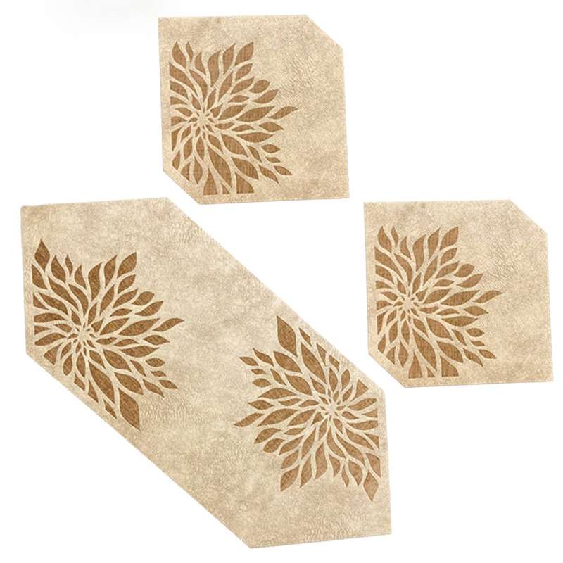 ست رومیزی 3 تکه مدل مخمل 2لایه کد M5