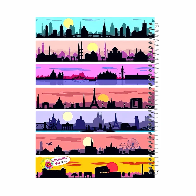 دفتر مشق 60 برگ گلبرگ مدل دانشجویی کد 1749