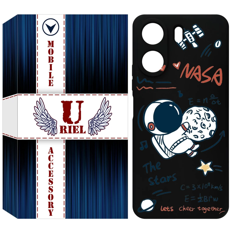 کاور یوریل قاب مدل KSH کد 27 طرح ناسا مناسب برای گوشی موبایل شیائومی Redmi 13C 4G / Poco C65