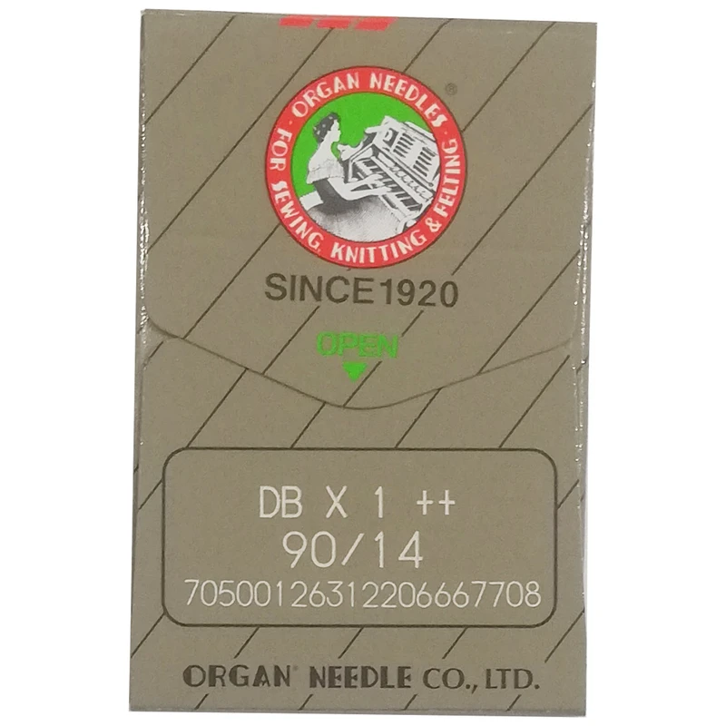 سوزن چرخ خیاطی اورگان نیدل مدل ORGAN NEEDLES DB orginal pack سایز 14بسته 10 عددی