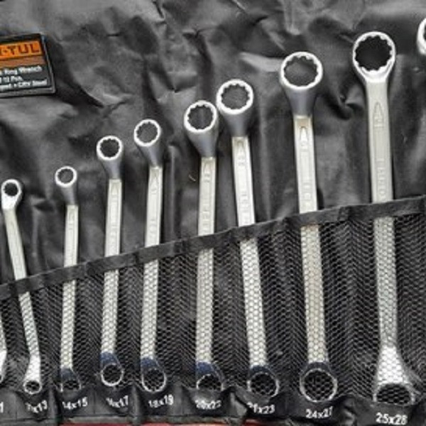 آچار دو سر رینگی تچ تول مدل CRV-12-2S مجموعه ۱۲ عددی