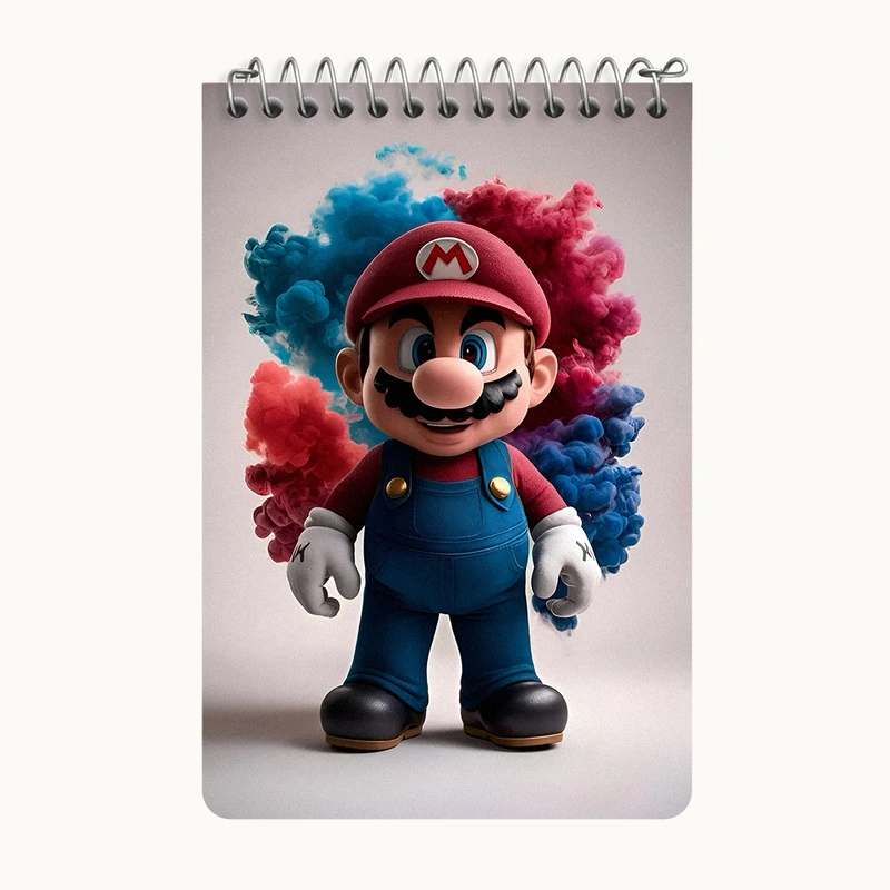 دفتر یادداشت 50 برگ خندالو طرح سوپر ماریو (Super Mario) کد F8561