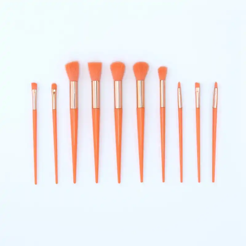 ست برس آرایشی مدل نئونی مجموعه 10 عددی