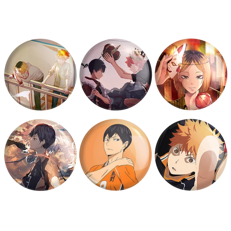 مگنت خندالو طرح انیمه هایکیو Haikyu کد 981B مجموعه 6 عددی